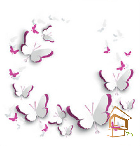 Натяжной потолок с фотопечатью Бабочки 058 - -