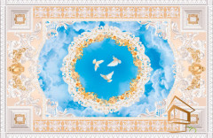 Натяжной потолок с фотопечатью Фрески, своды 050