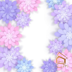 Натяжной потолок с фотопечатью Цветы 391