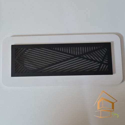 Решетка вентиляционная магнитная прямоугольная 204х60, черная