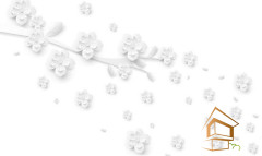 Натяжной потолок с фотопечатью Цветы 392