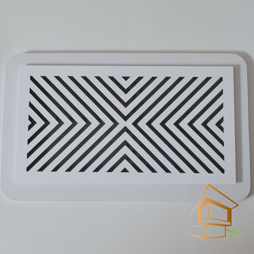 Решетка вентиляционная магнитная прямоугольная 200х100, белая