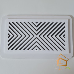 Решетка вентиляционная магнитная прямоугольная 200х100, белая, вид 3