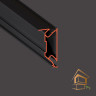 Профиль для натяжных потолков Flexy BRUS 03, черный муар