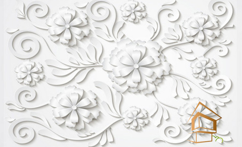 Натяжной потолок с фотопечатью Цветы 393 - -