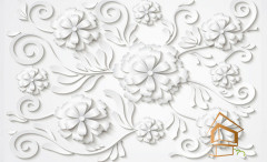 Натяжной потолок с фотопечатью Цветы 393