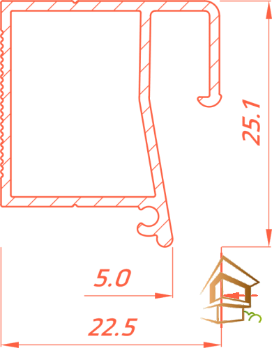 Профиль для натяжных потолков Flexy BRUS 04 теневой, 2 м, черный