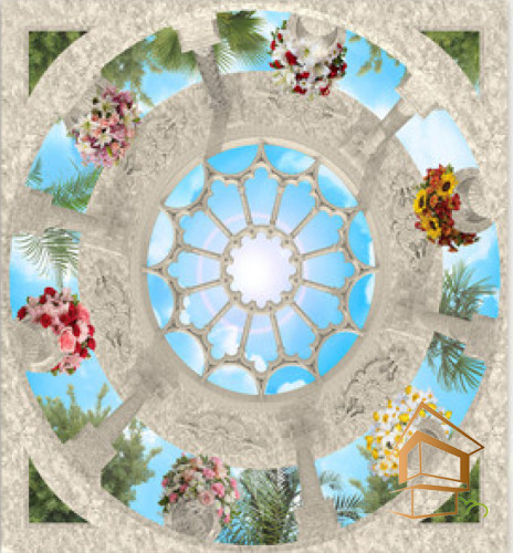 Натяжной потолок с фотопечатью Фрески, своды 053 -  -