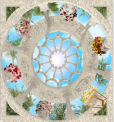 Натяжной потолок с фотопечатью Фрески, своды 053