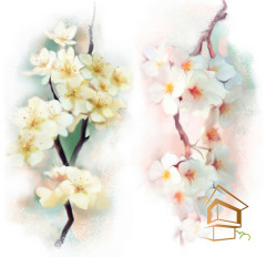 Натяжной потолок с фотопечатью Цветы 294