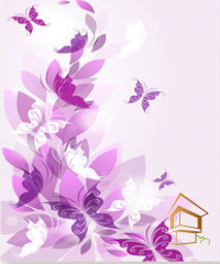 Натяжной потолок с фотопечатью Бабочки 062