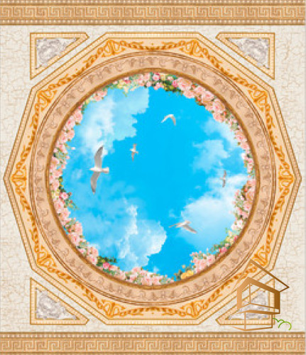 Натяжной потолок с фотопечатью Фрески, своды 054 - -