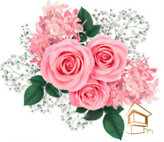 Натяжной потолок с фотопечатью Цветы 085