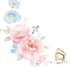 Натяжной потолок с фотопечатью Цветы 295