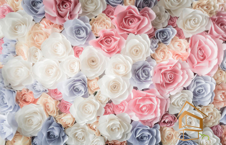 Натяжной потолок с фотопечатью Цветы 395 - -