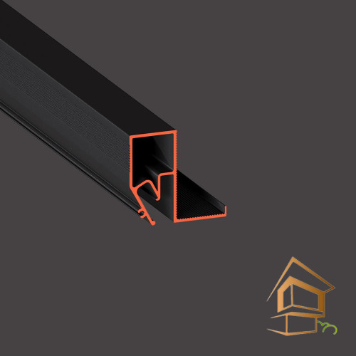 Профиль для натяжных потолков Flexy BRUS 06 теневой, 2 м, черный муар