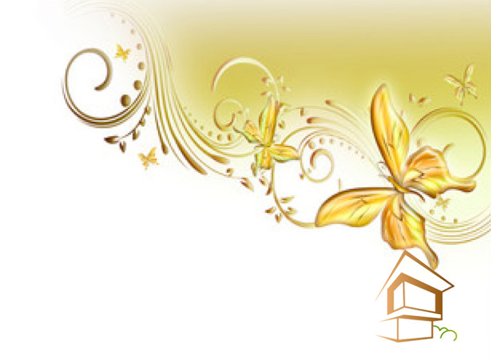 Натяжной потолок с фотопечатью Бабочки 023 - -