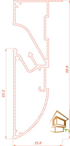 Профиль для натяжных потолков Flexy FUSION 01 бесщелевой, для многоуровневых конструкций, 2 м, не крашеный