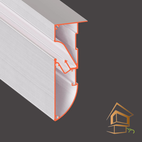 Профиль для натяжных потолков Flexy FUSION 01 бесщелевой, для многоуровневых конструкций, 2 м, не крашеный