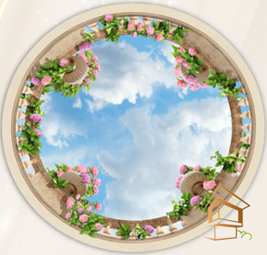 Натяжной потолок с фотопечатью Фрески, своды 056 -  -