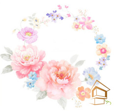 Натяжной потолок с фотопечатью Цветы 279