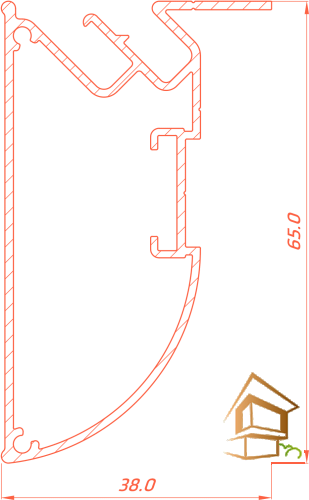 Профиль для натяжных потолков Flexy FUSION 03 бесщелевой, для многоуровневых конструкций, 2 м, не крашеный