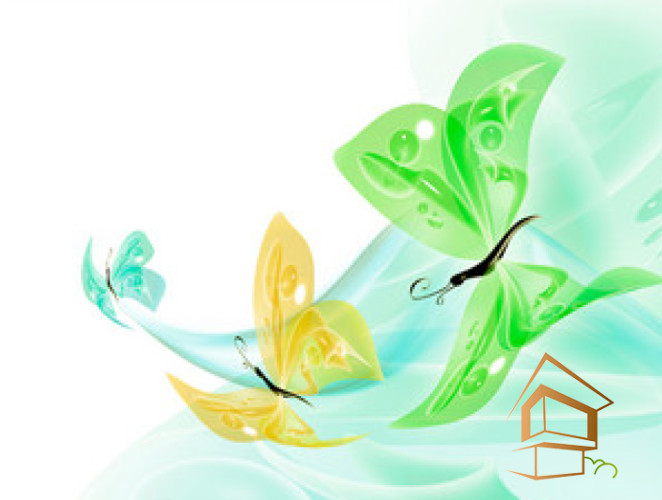 Натяжной потолок с фотопечатью Бабочки 025 -  -