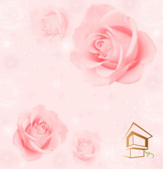 Натяжной потолок с фотопечатью Цветы 088