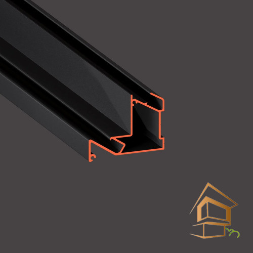 Профиль для натяжных потолков Flexy KONSTRUKTOR 01, для многоуровневых конструкций, 2 м, черный