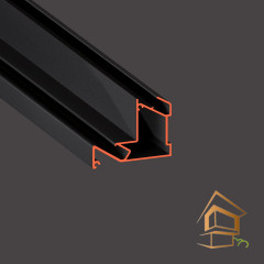 Профиль для натяжных потолков Flexy KONSTRUKTOR 01, для многоуровневых конструкций, 2 м, черный