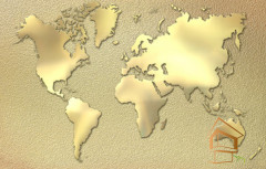 Натяжной потолок с фотопечатью Карты 017