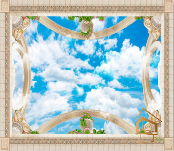 Натяжной потолок с фотопечатью Фрески, своды 059 -  -