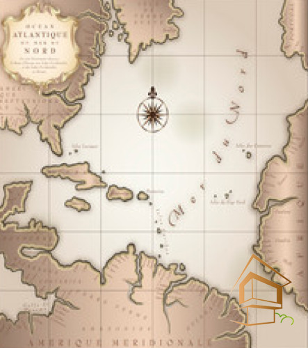 Натяжной потолок с фотопечатью Карты 018 - -