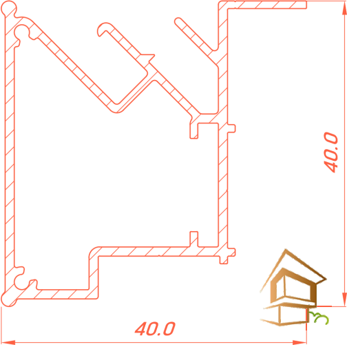 Профиль для натяжных потолков Flexy KONSTRUKTOR 02, для многоуровневых конструкций, 2 м, черный
