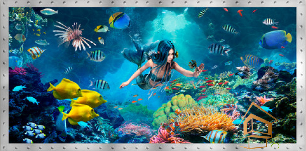 Натяжной потолок с фотопечатью Подводный мир 006 -  - 