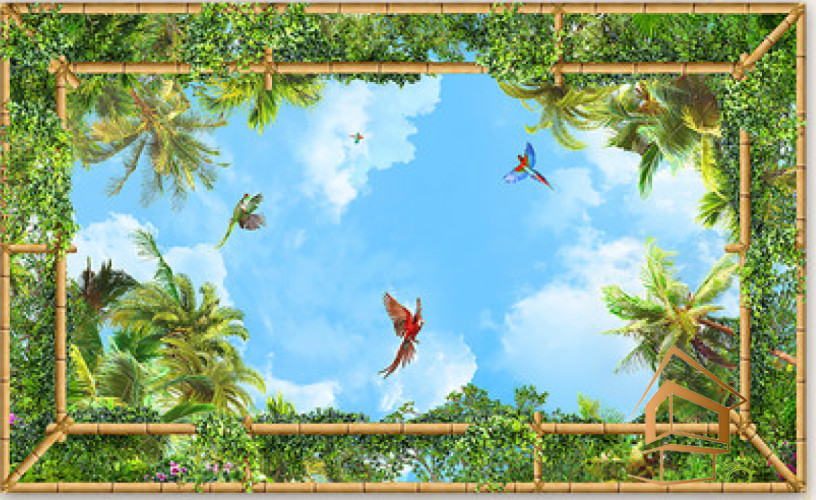 Натяжной потолок с фотопечатью Небо и объекты 004 - -