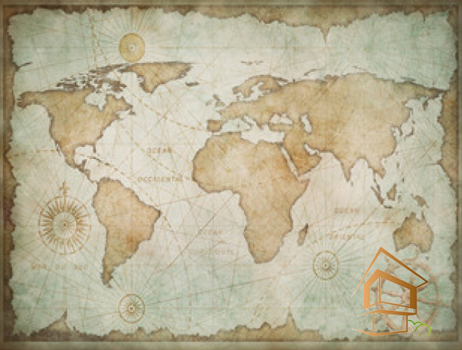 Натяжной потолок с фотопечатью Карты 019 - -