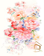 Натяжной потолок с фотопечатью Цветы 302