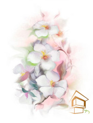 Натяжной потолок с фотопечатью Цветы 284