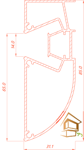 Профиль для натяжных потолков Flexy LED 01 для многоуровневых конструкций с подсветкой, 2 м