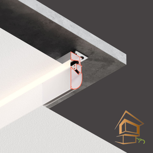 Профиль для натяжных потолков Flexy LED 01 для многоуровневых конструкций с подсветкой, 2 м