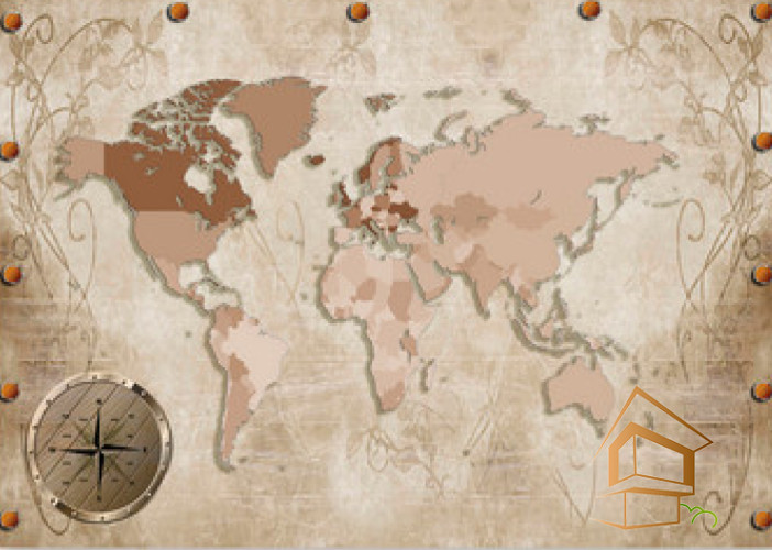 Натяжной потолок с фотопечатью Карты 020 - -