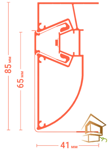 Профиль для натяжных потолков Flexy LED 02 для многоуровневых конструкций с подсветкой, 2 м