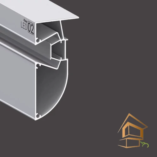 Профиль для натяжных потолков Flexy LED 02 для многоуровневых конструкций с подсветкой, 2 м