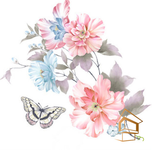 Натяжной потолок с фотопечатью Цветы 304 -  -