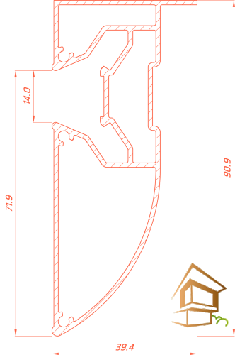 Профиль для натяжных потолков Flexy LED 03 для многоуровневых конструкций с подсветкой, 2 м