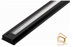 Трековый шинопровод 2 метра, черный, 1 фаза 