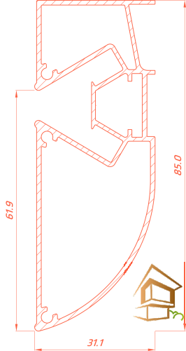 Профиль для натяжных потолков Flexy STANDART 01 для многоуровневых конструкций, 2 м
