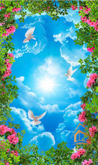 Натяжной потолок с фотопечатью Небо и объекты 008