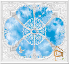 Натяжной потолок с фотопечатью Фрески, своды 065